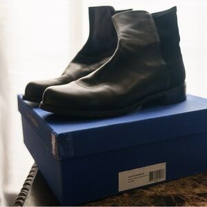Stuart Weitzman Sleek Black Ankle Booties